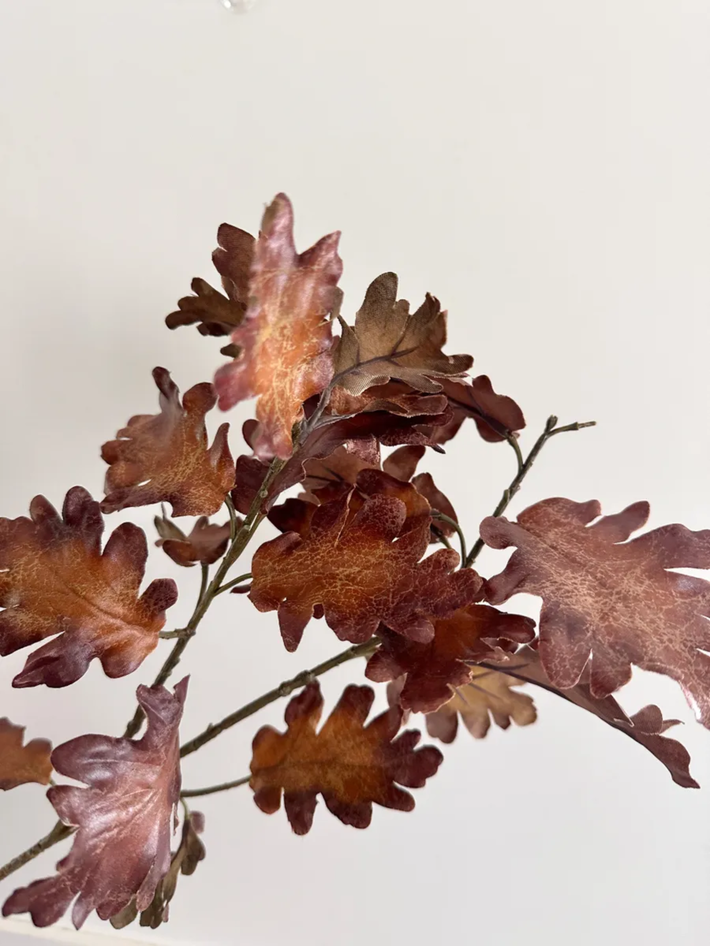 Faux Oak Leaf Spray Brown 31”
