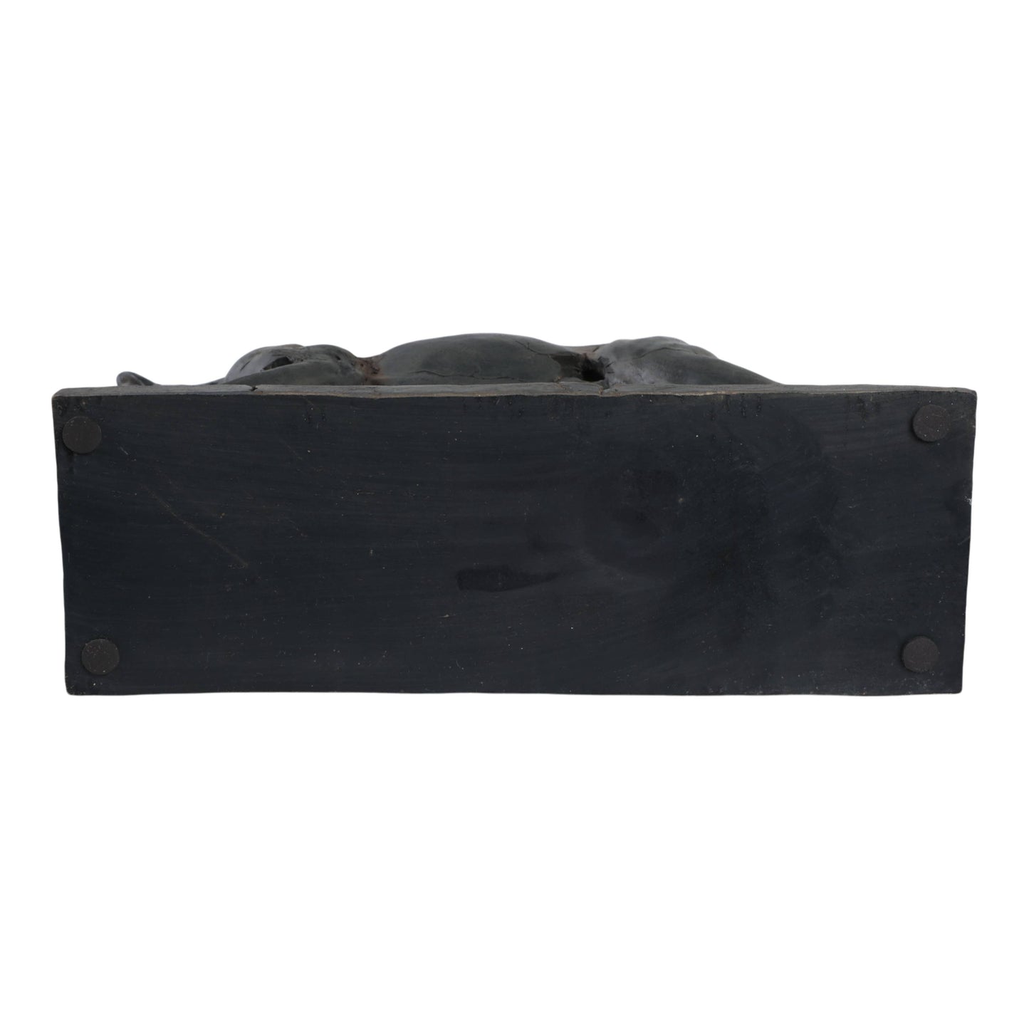 Aged Black Horse Sculpture