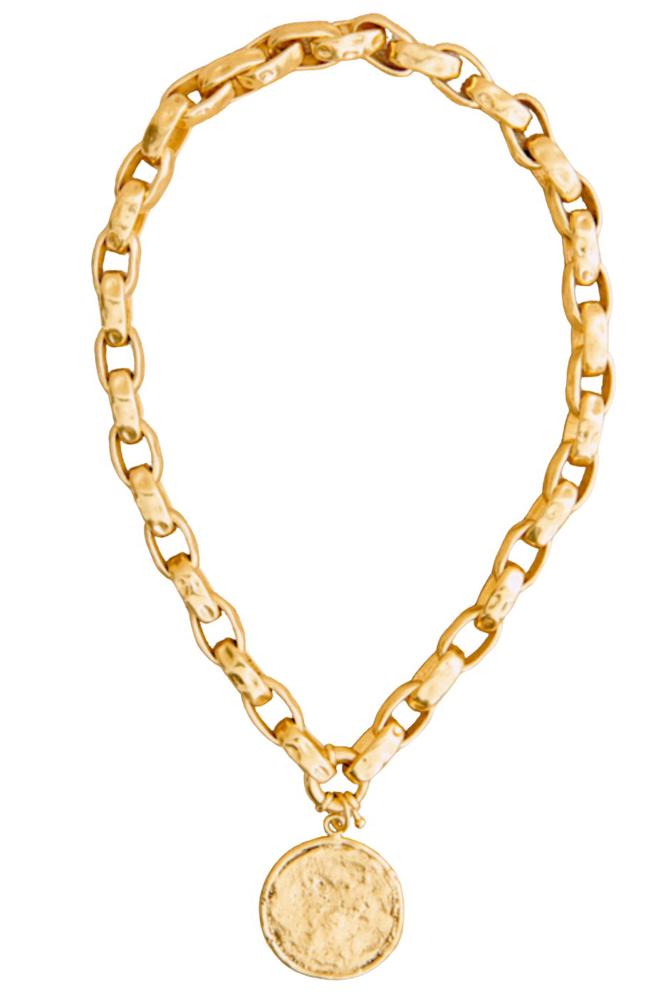 Josephine Recycled Brass Sailor Clasp Chain Necklace: Silver