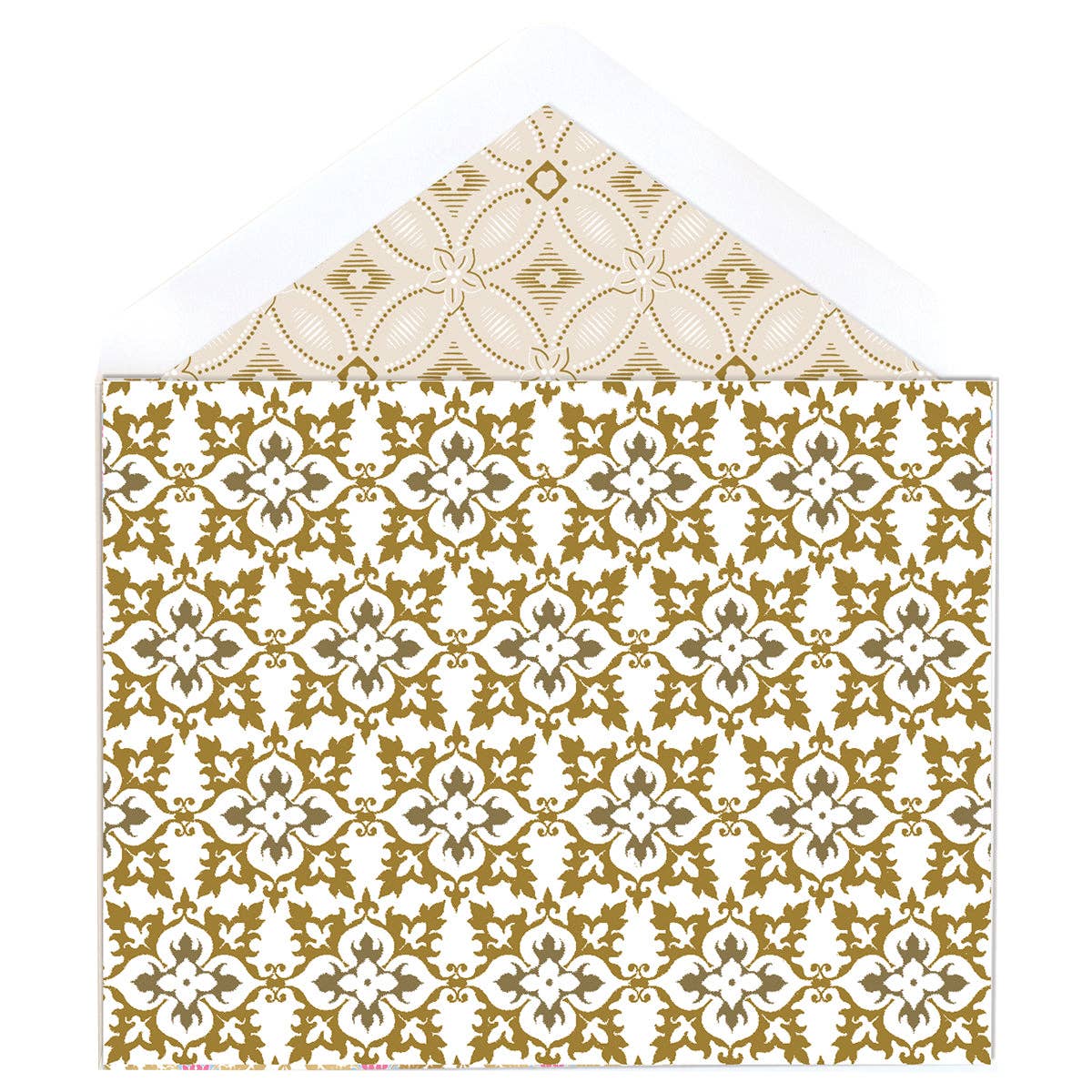 Gold Patterns Note Cards