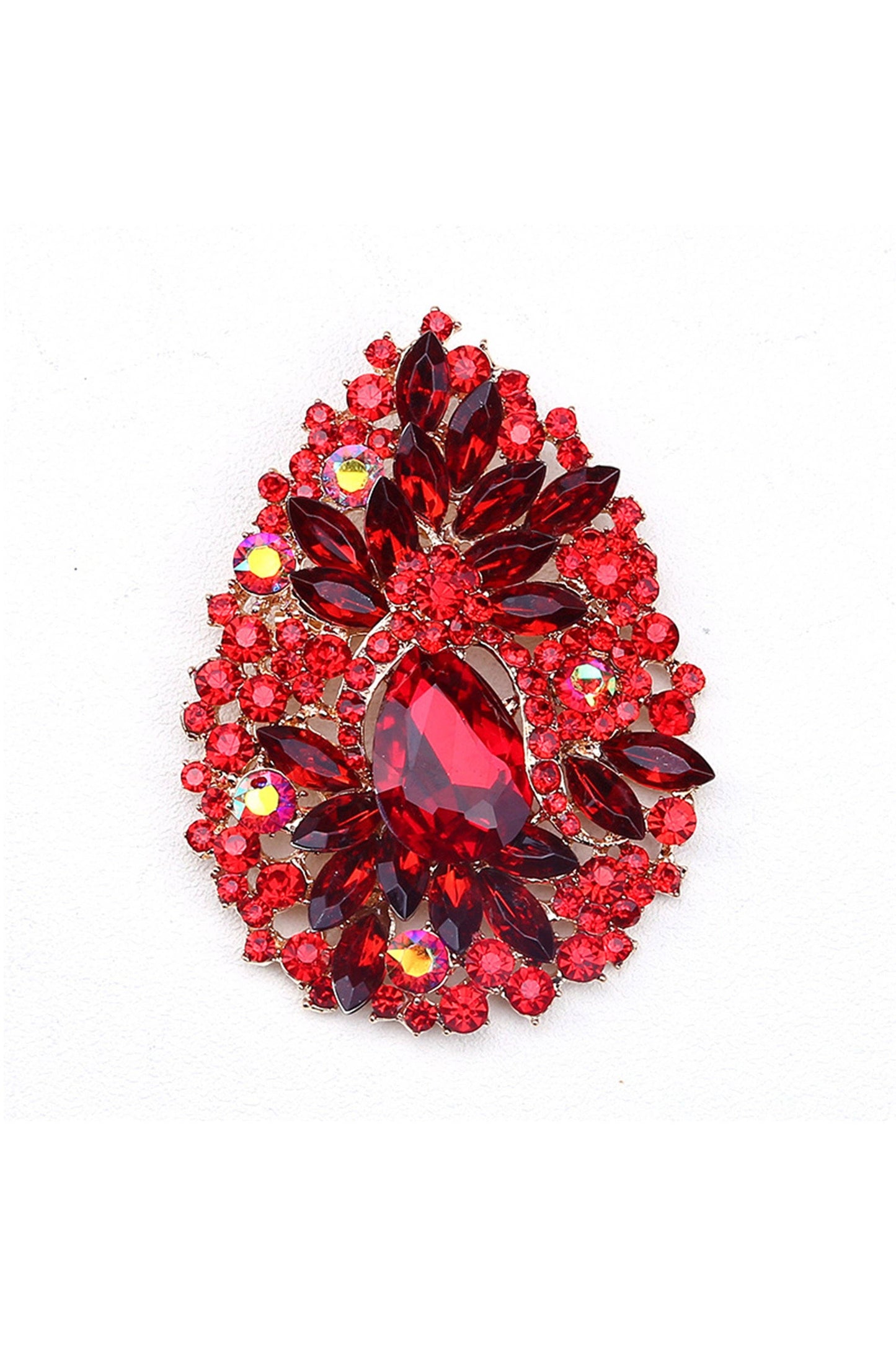 Teardrop Rhinestone Pin APA14939: Multi