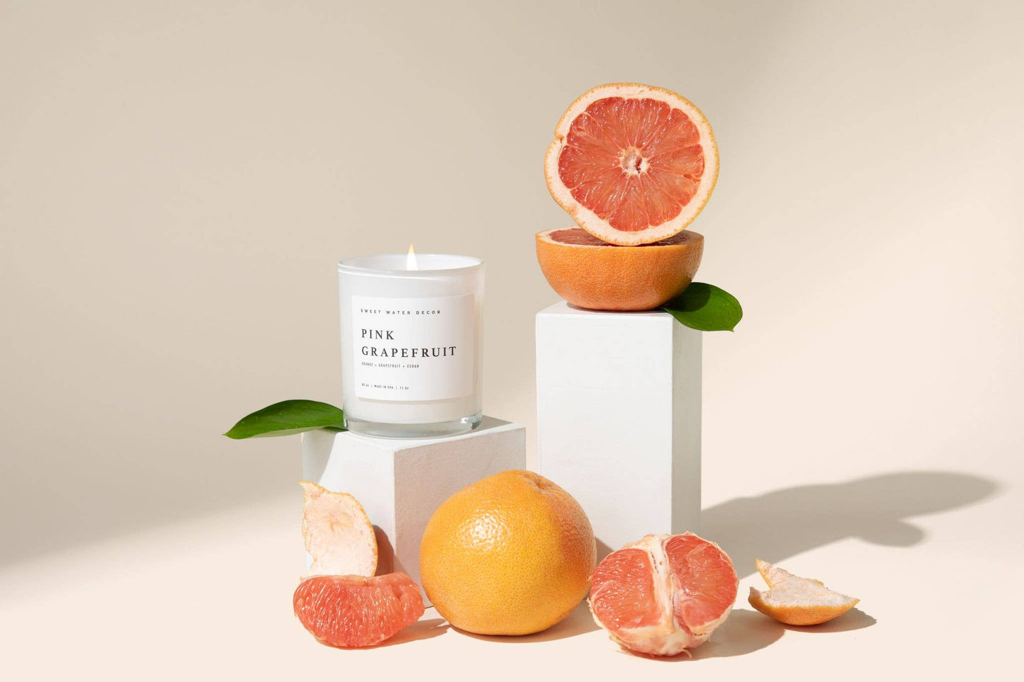 Pink Grapefruit 11 oz Soy Candle - Home Decor & Gifts