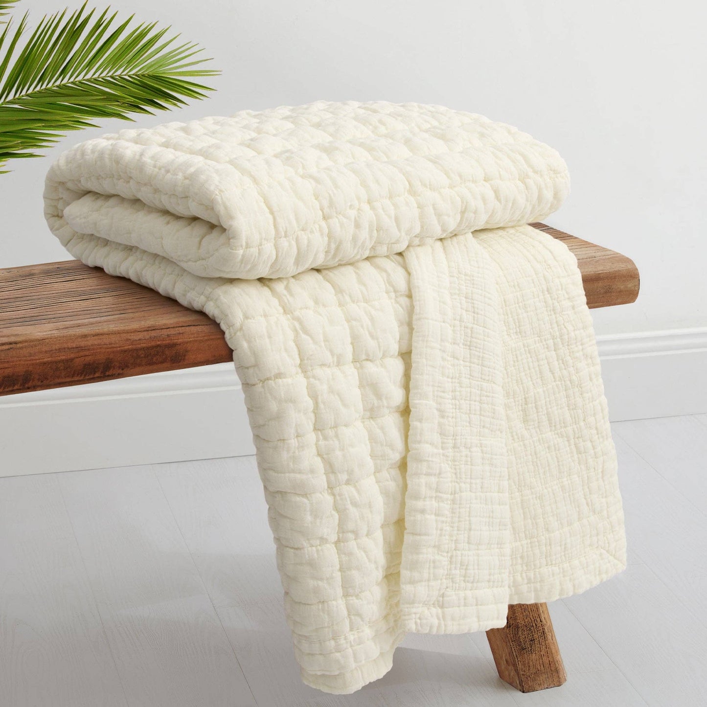 Whisper Cream Quilted Throw
