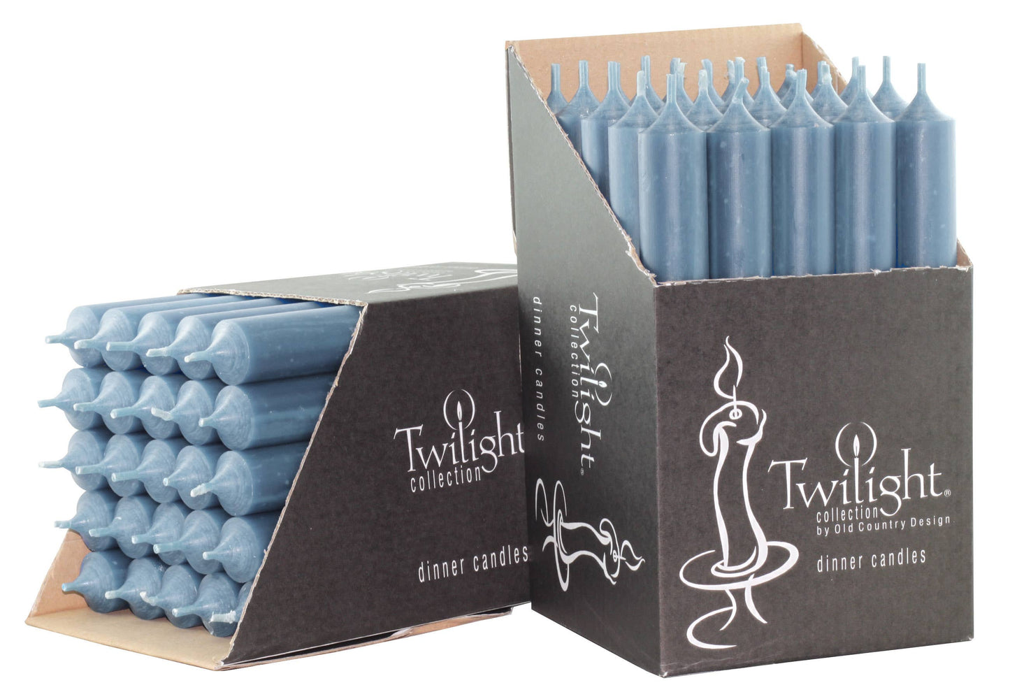 Blue Grey 10" Dinner Candles