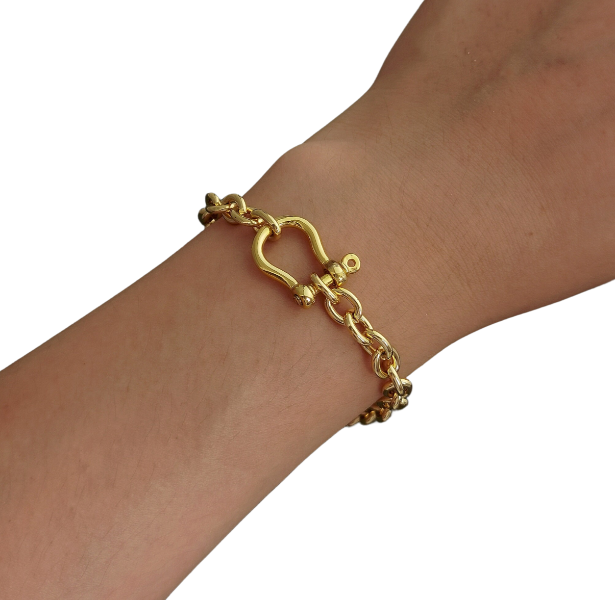Mors Mini Horsebit Brass Bracelet- 14K Gold