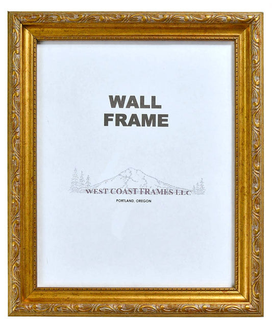 301G - 1-1/4" Gold Antique Filagree Poly Picture Frame