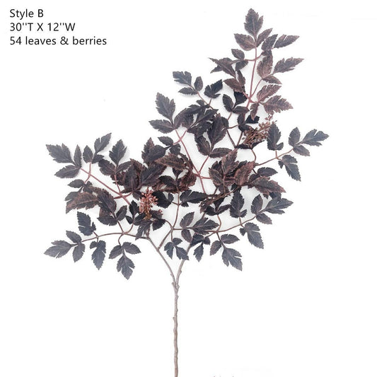 Plum Fake Cimicifuga Ramosa Leaves Branches : Style B