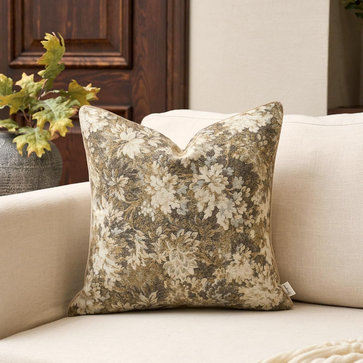 Beige Tapestry Pillow