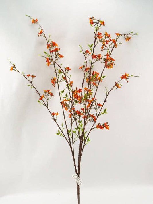 Spray 36" Rust- wax flower
