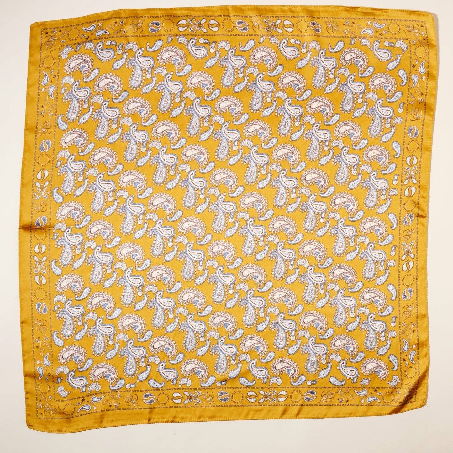 Elegant Paisley Soft Scarf | Timeless Silk-Feel Polyester Bandana: Camel / One