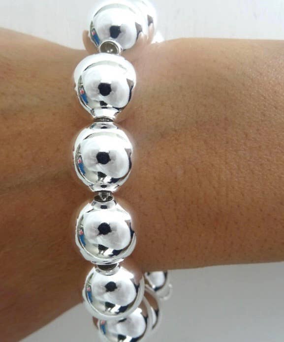 Ball and Bead Bracelet- Lobster claw clasp Steel