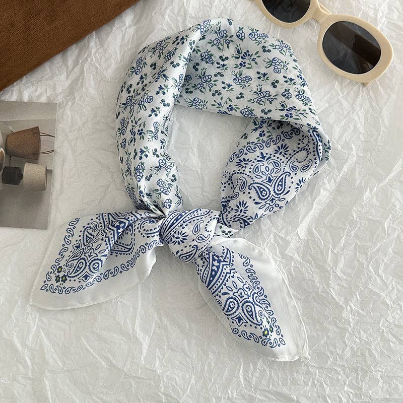 Neck Tie Square Scarf _AL-931148: Green