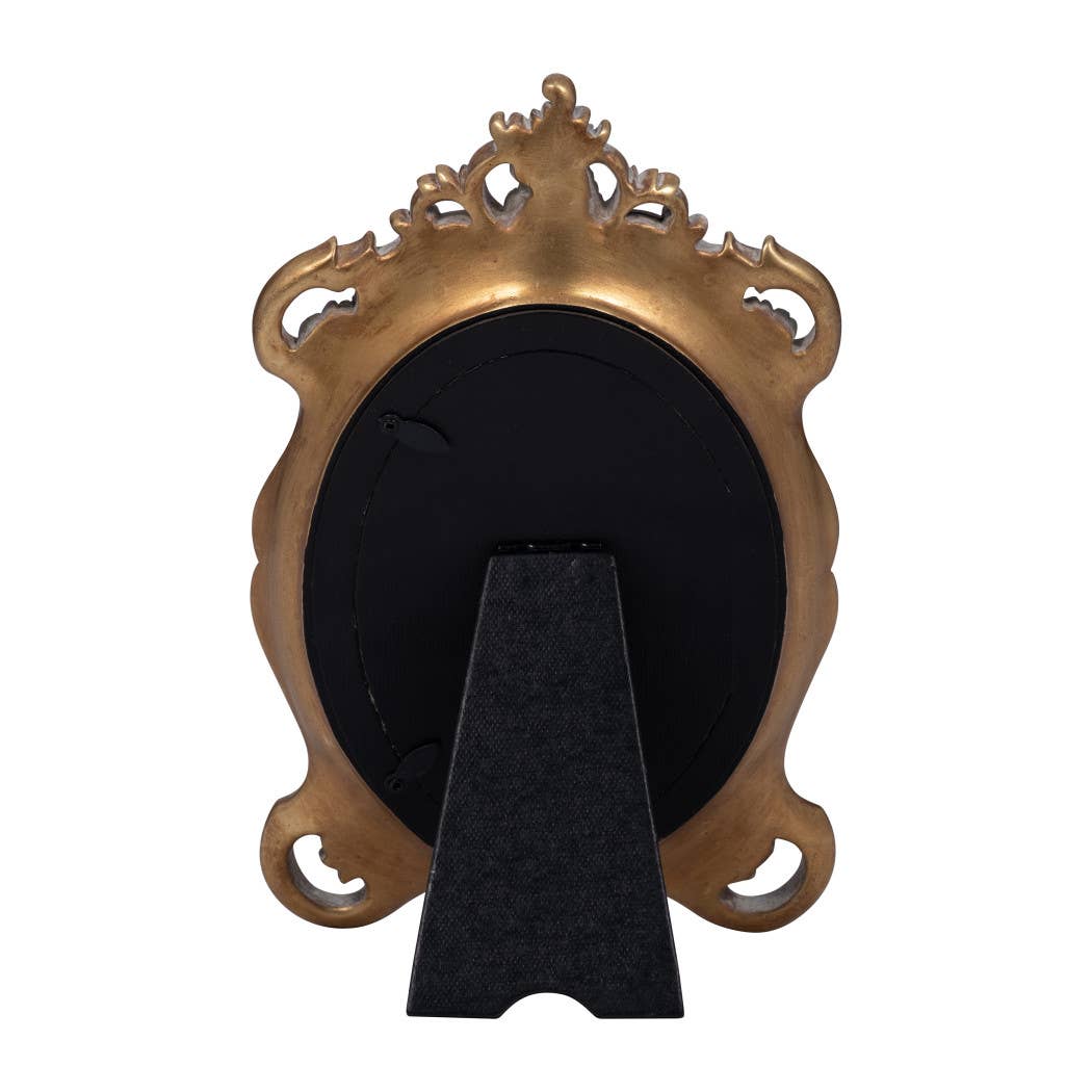 Gold Baroque Crown Oval Photo Frame