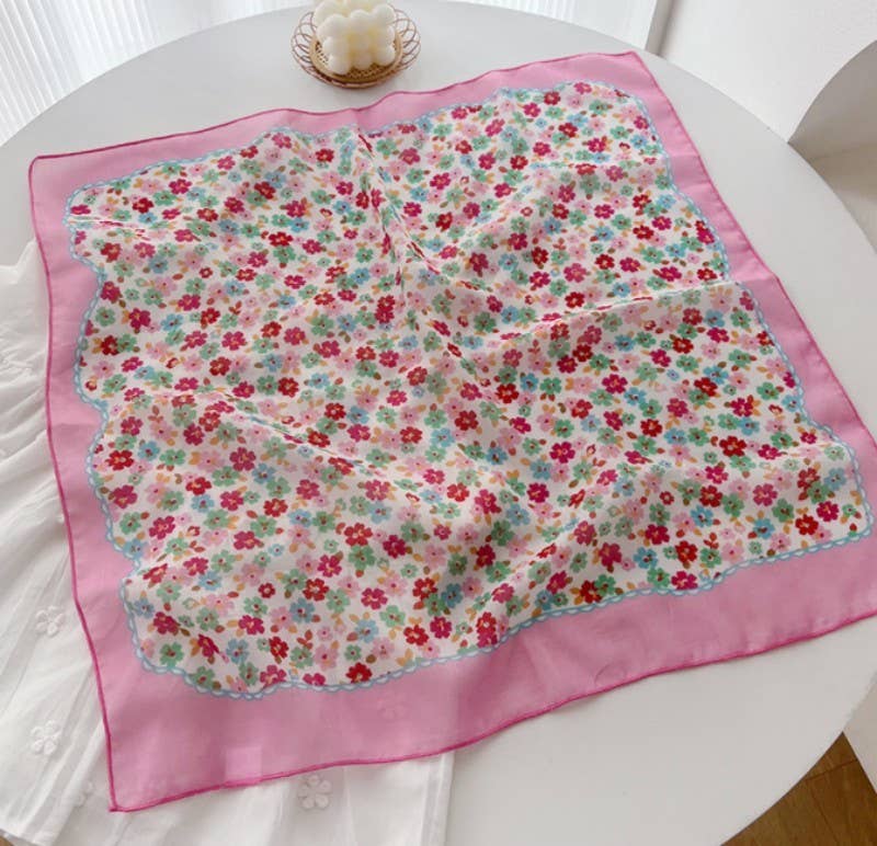 DITSY PRINT SILKY FEELING BANDANA SCARF | DITSY