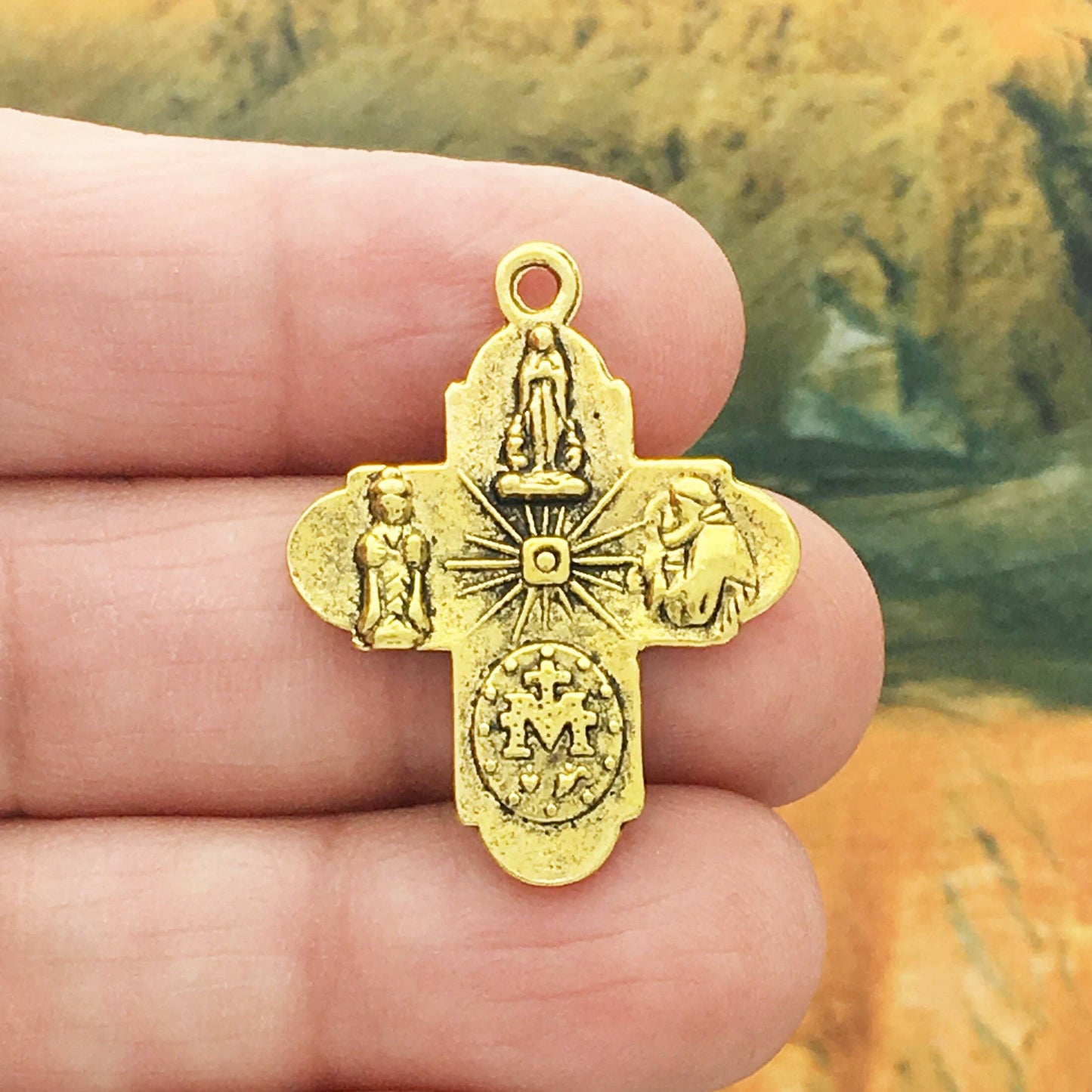 5 Four Way Cross Medal Gold by TIJC SP1238