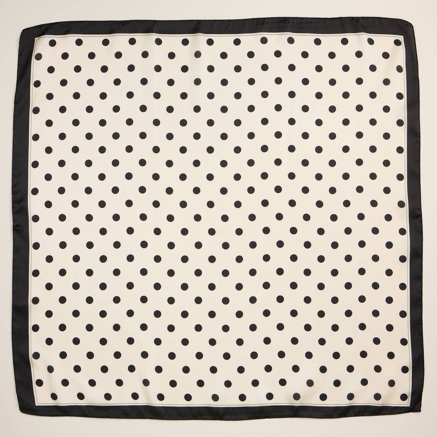 Polka Dot Square Scarf | Classic Vintage Design in Silk-Feel Fabric: Mustard / One