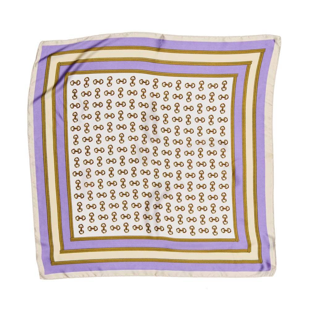 SILKY SQUARE NECK SCARF SPSS-3510: Bk