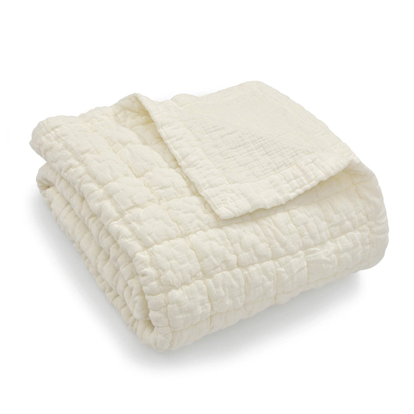 Whisper Cream Quilted Throw