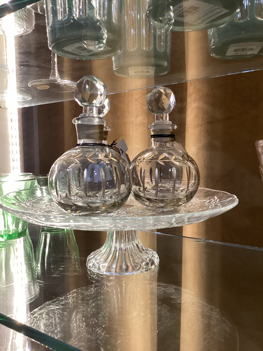 Gold etched decanter