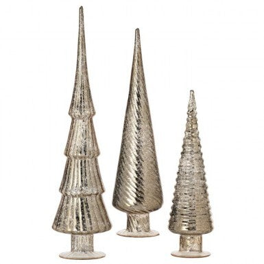Champagne Mercury Tree Glass Trio