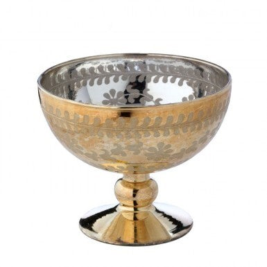 4.5"- PEDESTAL BOWL4.5" ETCHED FOOTED GLASS