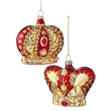 GLASS JEWEL CROWN ORNAMENT