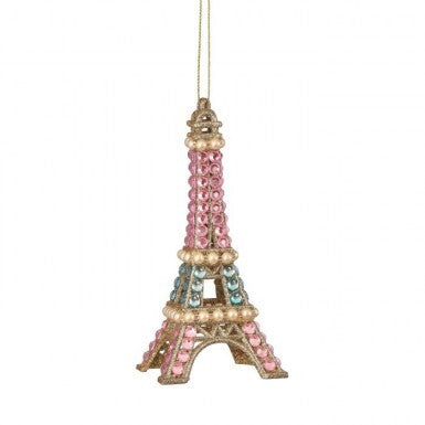 GLITTER EIFFEL TOWER ORNAMENT(5.5")