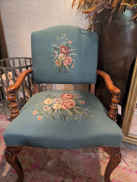 Vintage Needlepoint Chair