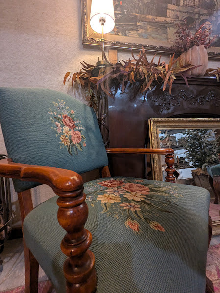 Vintage Needlepoint Chair