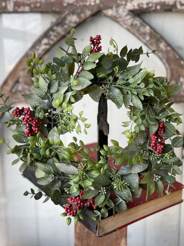 14"-Atwood Eucalyptus Candle Ring