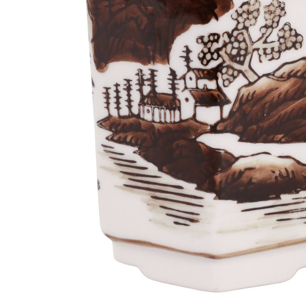 Scented Candle - Sage & Eucalyptus Brown Ceramic, 6 Oz