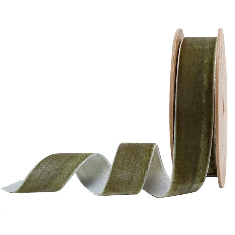 16 Colors | 1" Velvet Ribbon | 10 Yard Roll