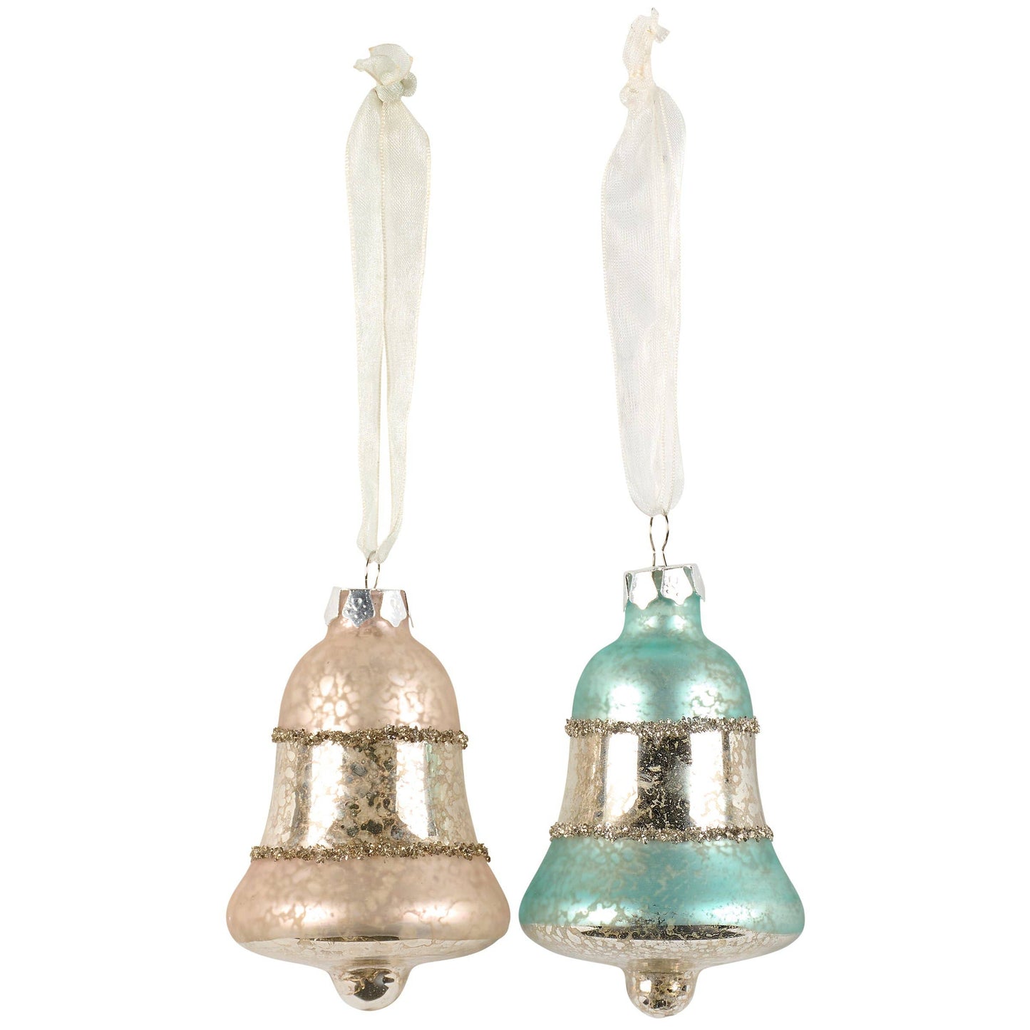 Pastel Bell Glass Ornament Set