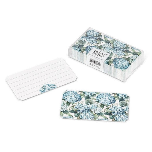 50 Piece Hydrangea Mini Note Cards-2x3.5"L