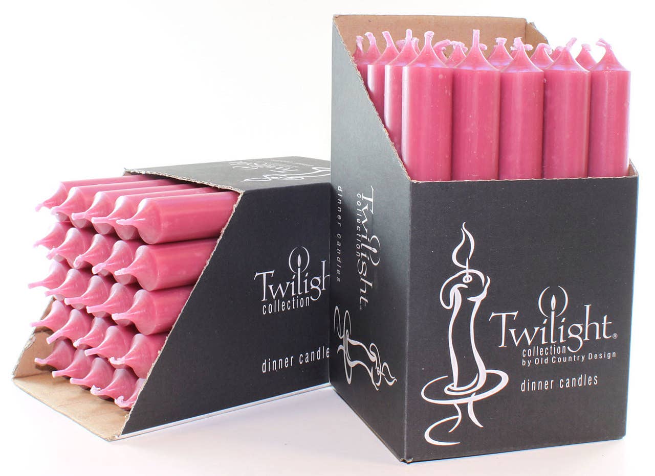 Dusty Rose 10" Dinner Candles