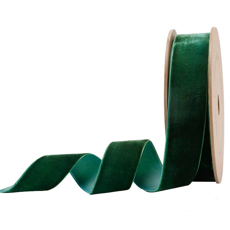 16 Colors | 1" Velvet Ribbon | 10 Yard Roll