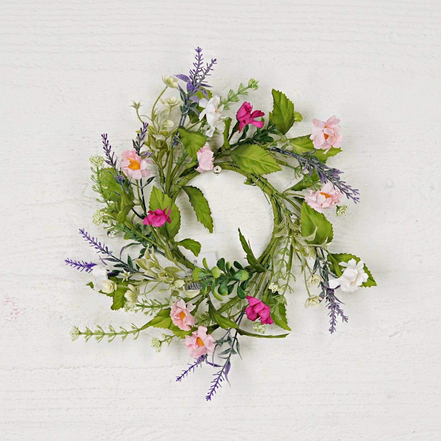 Pink Cream Daisy with Mix Leaves-3.5in(10) Ring