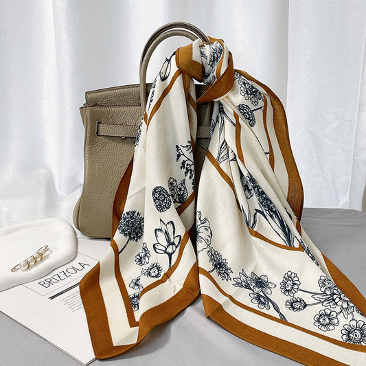 Floral Square Scarf