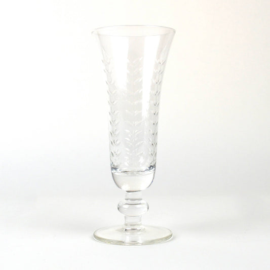 Clear Etched Champagne Glass