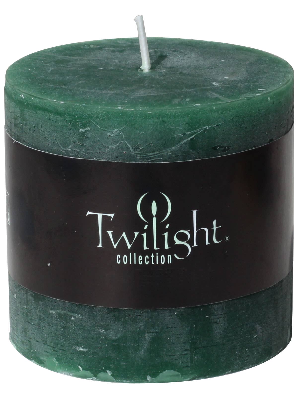 Forest Green w/ Pine-Scented Rustic Pillar Candles | 3 Inch: