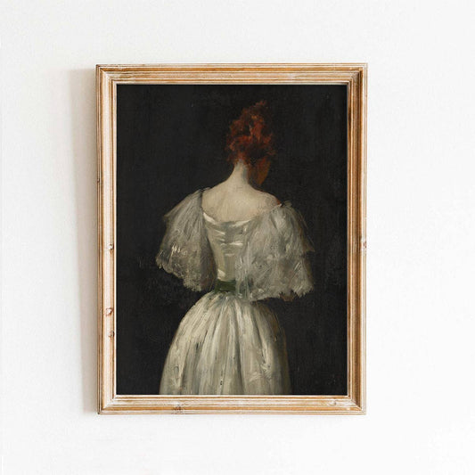 Woman's Back Vintage Art Print: 11x14