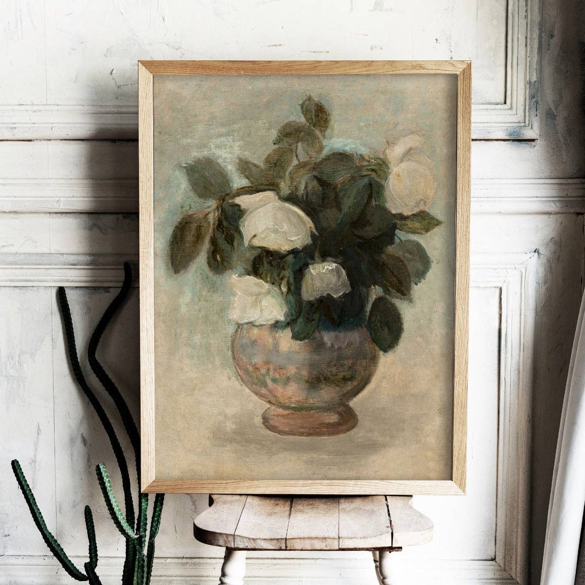 Roses Vintage Art Print Oil Painting: 11x14