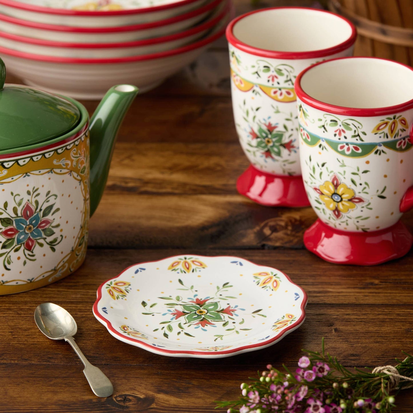 Provence Canape Plates 6in 4 asst