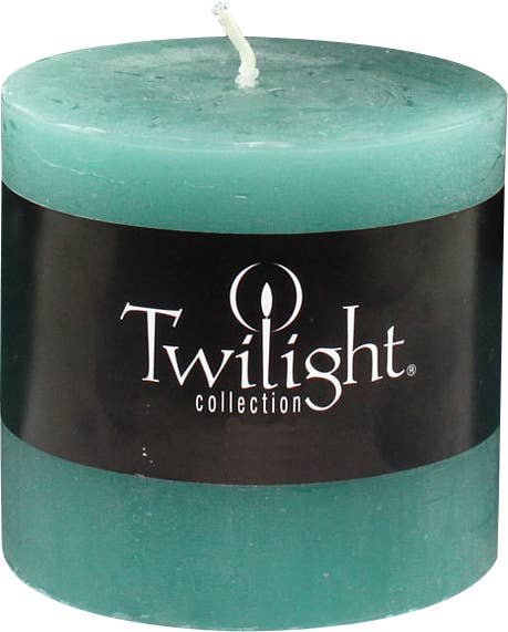 Forest Green w/ Pine-Scented Rustic Pillar Candles | 3 Inch: