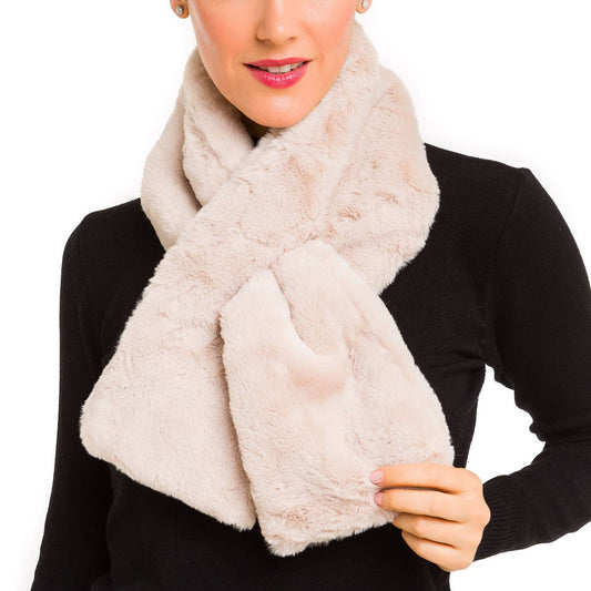 ivory- Faux Fur Scarves