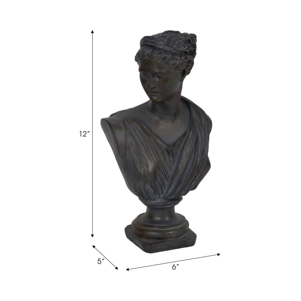 Aged Classical Bust Sculpture.