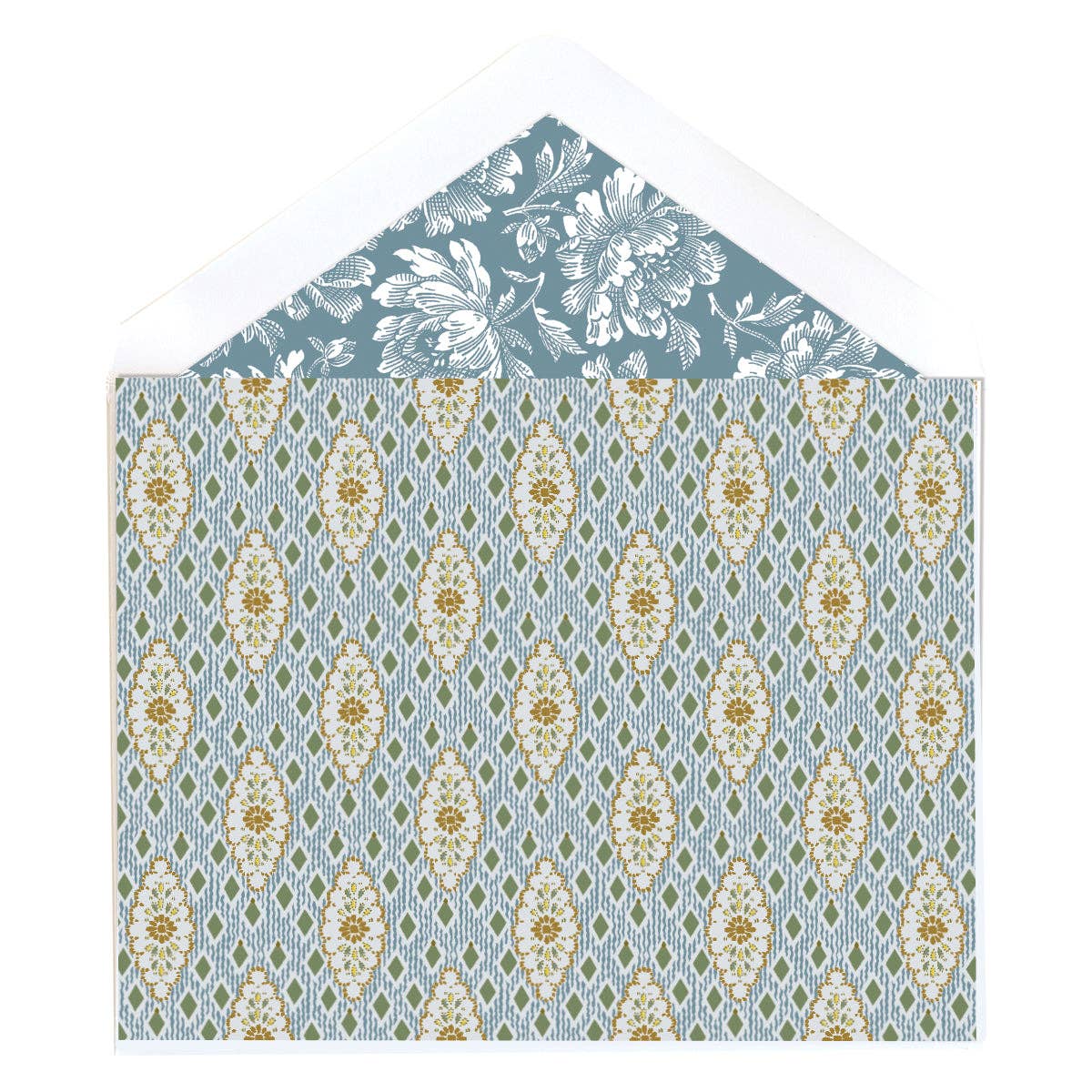 Blue Harlequin Note Cards