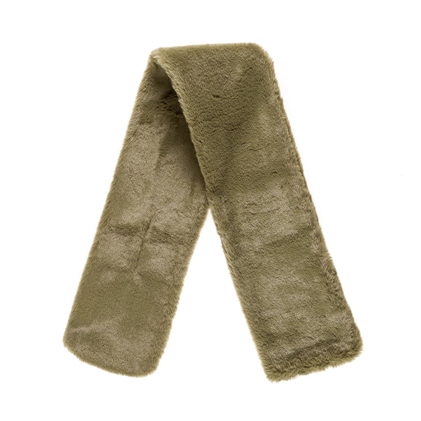 green-Faux Fur Scarves