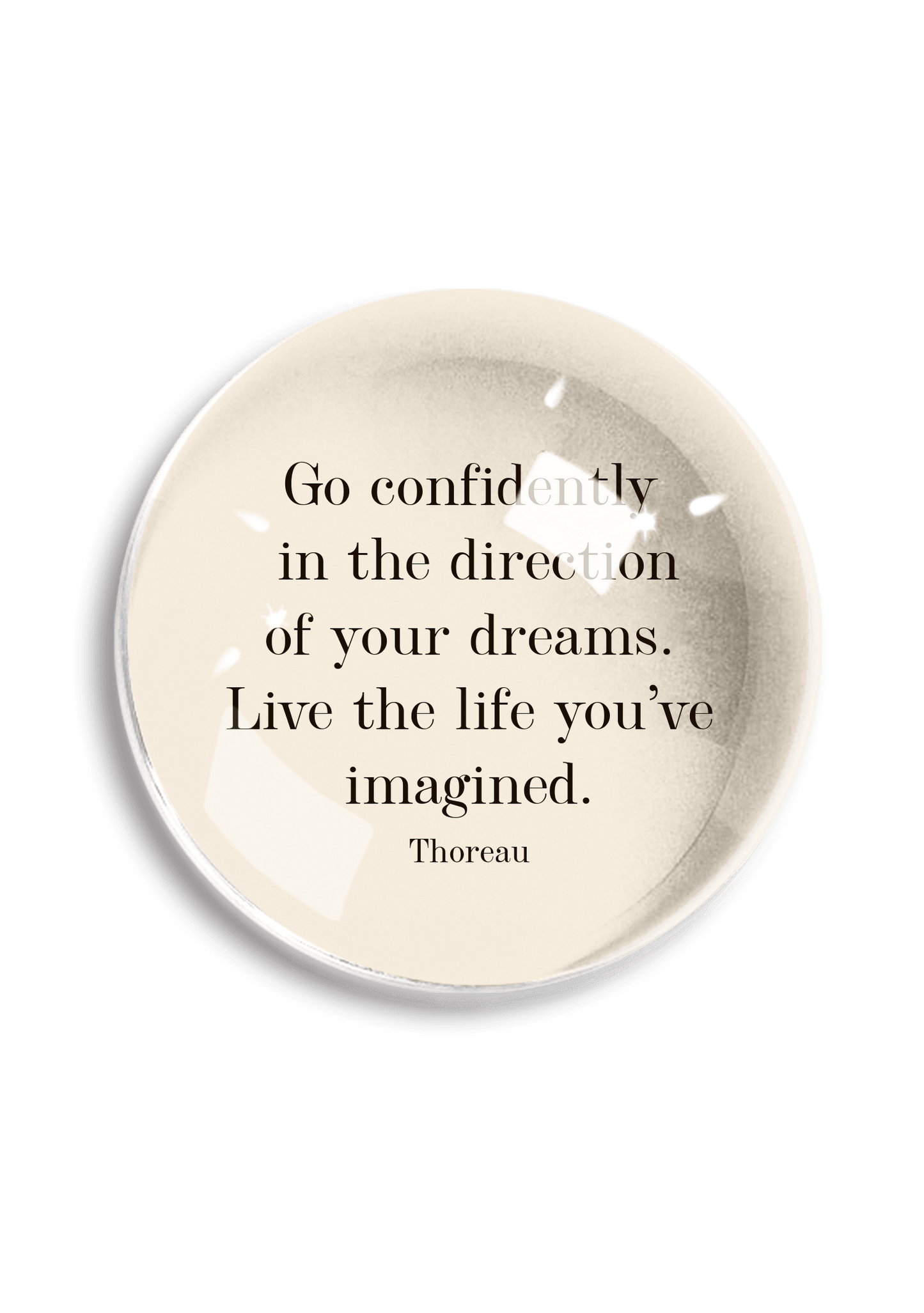 Go Confidently Crystal Dome Paperweight