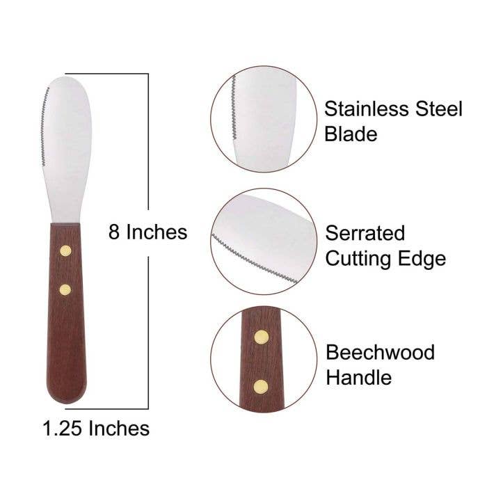 HIC Kitchen Speader With Wooden Handle